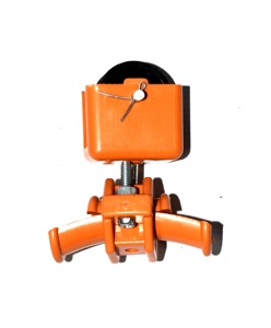 Porte-câble de grue 50 mm en acier inoxydable, chariot coloré, capacité de charge jusqu'à 300 kg, marque CMK, rail de 30x33 à 63x63 mm - Product Image 1
