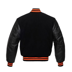 Chaqueta Varsity Personalizada para Hombre con Letras Impresas por Transferencia Térmica, Cuello Camisero, Estilo Casual de Otoño, Tipo Letterman de Béisbol - Product Image 5