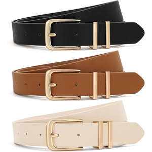 Ceinture en cuir véritable pour femmes avec boucle carrée, ceinture de taille tendance de haute qualité, personnalisation de la marque, ceinture en cuir premium - Product Image 3