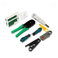 Kit de Herramientas para Reparación de Redes 12 en 1, Herramienta de Crimpado de Conectores RJ45 para Cables LAN
