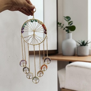 Wholesale Seven Chakra Tree of Life Crystal Wall Hanging | DIY Christmas Home Decoration Meditation & Feng Shui - Product Image 1