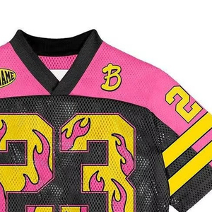 OEM Custom <b>Women</b> Mesh American Football Team Mesh Jersey Sublimation Breathable Quick Dry American Mesh Jersey - Product Image 5