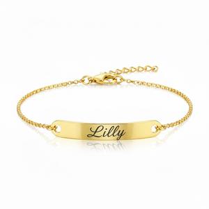 Bracelet personnalisé en acier inoxydable avec plaque nominative, cadeau promotionnel tendance - Product Image 3