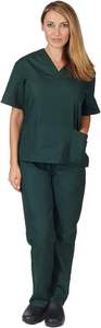 Stretch Fit Medical Scrubs <b>Set</b> Premium Unisex <b>Doctor</b> Nurse Hospital Surgical Uniform Jogger Pants Top Custom Logo Supply - Product Image 4