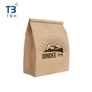Sac en papier kraft premium 411x254x133mm jetable de marque TBH avec fermeture auto-adhésive pour l'emballage des marchandises des supermarchés - Product Image 5