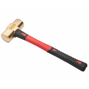 Marteau en laiton exclusif de 2 kg avec manche en fibre de verre ou en bois, sans étincelles, robuste, pour atelier, automobile et usage industriel - Product Image 5