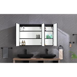 48\"X30\" <b>LED</b> Mirror Medicine Cabinet with Lights Dimmer Defogger <b>Clock</b> Temp Display and USB - Product Image 5