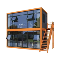 Maison conteneur détachable à 2 étages, bâtiment modulaire préfabriqué, appartement portable en acier, assemblage rapide, maison multi-niveaux