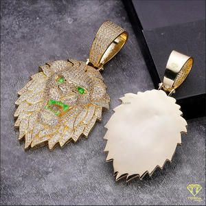 สร้อยคอจี้รูปหัวสัตว์พรีเมียม เงินแท้ 925 ประดับเพชรแล็บโกรว์ดีไซน์แบบ Iced Out - Product Image 2