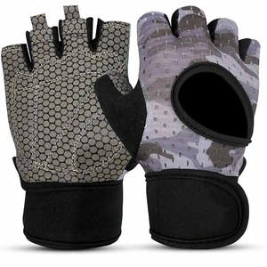 Men's Half-<b>Finger</b> Gym Gloves for Fitness Breathable and Ventilated for Weight Lifting Exercise Racing Cycling-Wholesale - Product Image 5
