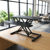 Rehausseur de bureau réglable en hauteur AUKI, convertisseur de table assise-debout, poste de travail ergonomique, convient au bureau/à la maison, montée/démontée facilement