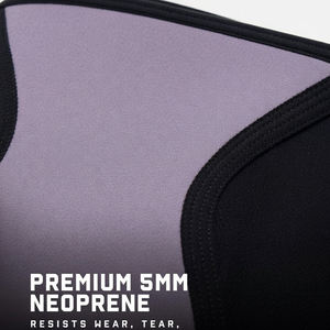 Genouillère de compression respirante d'hiver avec support de protection tibiale pour hommes, technique de teinture unie noire - Product Image 3