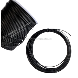 Carrete de cuerda de cuero redondo de 1mm, negro, marrón, Natural, perfecto para accesorios de joyería y componentes, abalorios DIY, decoración de dijes - Product Image 4