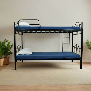 Lit superposé en acier robuste avec escalier pour dortoir scolaire, appartement, chambre à coucher, lit moderne gain de place - Product Image 2