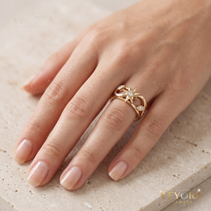 Étui de protection pour bague Oura en argent sterling 925 massif, motif éclat céleste en moissanite, étui à bijoux décoratif - Product Image 2