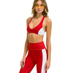 Conjunto de Yoga para Mujer de 2 Piezas, Top Corto Rosa y Leggings Negros de Cintura Alta, Sin Costuras, Transpirables, de Spandex y Poliéster, Nueva Tendencia - Product Image 6