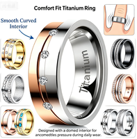 Bague en titane avec zircone ronde sertie en canal, alliance fine de 3 mm pour femme, bijoux de luxe en gros