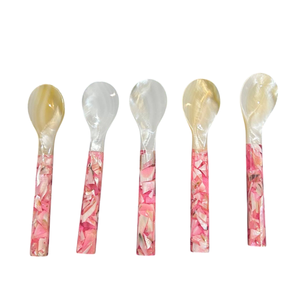Bespoke Mother of Pearl Spoon Fish Flower Carving Long Handle <b>Mirror</b> Polish High Luster Coffee Dessert Tool Storage - Product Image 2