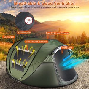 Carpa Instantánea Impermeable para 5-8 Personas con 4 Ventanas con Mosquitero y Bolsa de Transporte Incluida - Product Image 3