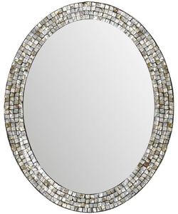 Wholesale Handcrafted Oval Wall <b>Hanging</b> <b>Mirror</b> Natural Capiz Shell Mosaic <b>Bathroom</b> Decor Mother Of Pearl <b>Mirror</b> - Product Image 4