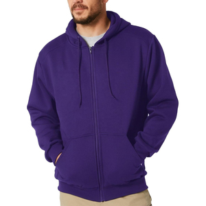 Sudadera con capucha y cremallera completa para hombre, de primera calidad, estilo moderno, diseño liso, para invierno, con cuello con capucha, cremallera de alta calidad. - Product Image 1