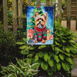 Yorkshire Terrier Yorkie Bandera de jardín de Navidad Buzón decorativo multicolor Bandera de patio Banner para ilustraciones de patio y camas de flores - Product Image 2
