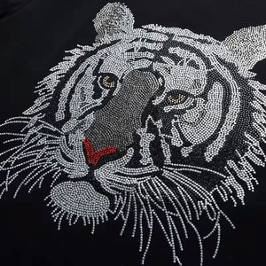 T-shirt Homme Confortable en Coton Tricoté 100% avec Strass, Manches Courtes, Couleur Unie, Nouvelle Collection, Respirant, Prix de Gros Personnalisé - Product Image 6