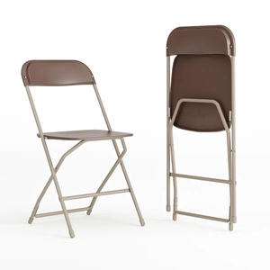 Sleek Modern White Resin Folding Chair Stainless Steel Frame Durable Breathable Portable Seating for Hospital Indoor/Outdoor - Product Image 1