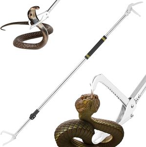 Heavy Duty Collapsible Snake Catcher Tongs Professional Reptile <b>Grabber</b> Stick Rattlesnake <b>Tool</b> Safe Handling Equipment - Product Image 1