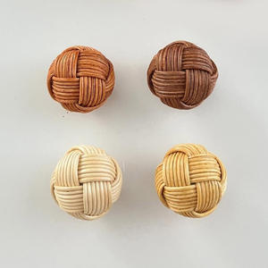 Poignées et boutons décoratifs en rotin, tissés à la main, pour portes, meubles et armoires, accessoires de quincaillerie - Product Image 1