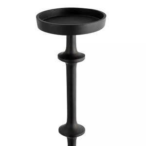 Élégant support de bougie sur pied en aluminium noir mat pour Noël et mariages, taille et forme personnalisables, écologique - Product Image 2
