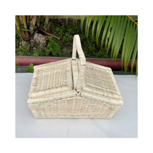 Multi-purpose Eco-friendly White Rattan Picnic & <b>Storage</b> <b>Basket</b> - Product Image 3