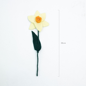 Felt Yarn Handmade Felt Daffodil Bouquet Bulk Wholesale Large Artificial Spring Flowers Single Stem <b>Oil</b> <b>Diffuser</b> - Product Image 6