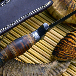 Couteau de chasse à fourreau en cuir de qualité supérieure, lame de survie pour le camping en plein air, vente en gros, outil tactique de poche en acier inoxydable personnalisé - Product Image 3