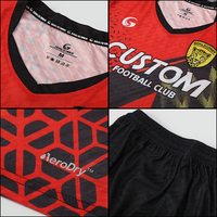 Kaos Latihan Sepak Bola Desain Sublimasi Grosir Gratis, Bahan Jacquard Bernapas, Jersey Sepak Bola Dengan Kantong Z25824