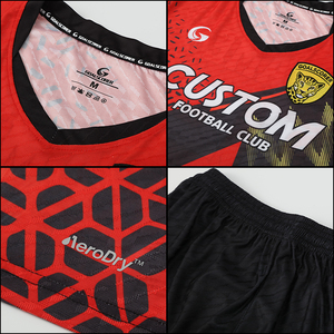 Wholesale Sublimation Free Design Soccer Training <b>Shirt</b> Jacquard Fabric Breathable Football Jersey Kit With Pockets Z25824 - Product Image 5