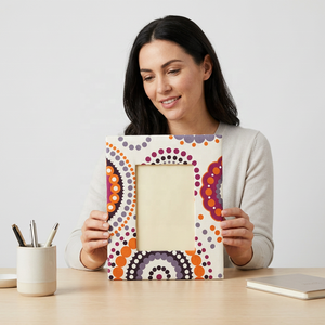 Luxury Handcrafted UV Printed Durable Painting <b>Frames</b> with Vintage Pattern Designs for Elegant Tabletop Home Interiors - Product Image 1
