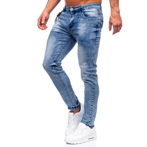 <b>Men</b> Slim Fit Blue Denim Jeans <b>Stretch</b> Casual Pants Comfortable Cotton Streetwear Fashion Clothing Supplier - Product Image 3
