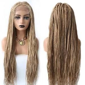 Premium Brand Pre <b>Braided</b> Brazilian Remy Human Hair <b>Wig</b> Intricate Design Natural Looking Hairline Soft Texture Full Volume - Product Image 3
