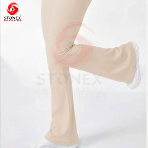 Leggings Deportivos STONEX para Mujer, Cintura Alta, Corte Acampanado, Color Sólido, Franja Lateral, Pantalones de Yoga Transpirables, Tejidos, Largos - Product Image 3