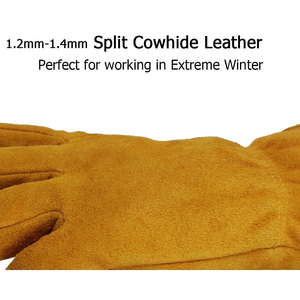 Guantes de Soldadura de Cuero Vacuno de Alta Calidad y Larga Duración, Guantes de Trabajo Canadienses, Guantes de Seguridad para Soldadura, Protección para las Manos - Product Image 3