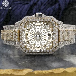 Reloj de Lujo para Hombre Charm Jewells, Caja de Acero Inoxidable, Bisel con Diamantes, Movimiento Mecánico, Esfera de 38 mm, Resistente al Agua 10 Bar - Product Image 1