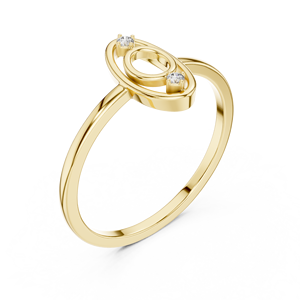 Anillo de oro macizo de 14k para mujer con diamante de corte redondo, simple, clásico y minimalista, para regalo, compromiso, aniversario, boda. - Product Image 3