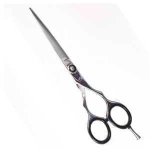 Tijeras de Barbero Profesionales de Acero Inoxidable Plateado de 6 Pulgadas con Hoja Recta para Diestros, Borde Afilado, Mango Ergonómico, Herramienta de Salón - Product Image 2