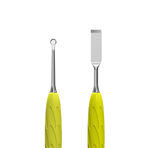 ที่ดันหนังกำพร้า UNIQ-11 TYPE 1 (แบบตรงและแบบโค้ง) STALEKS สีเหลือง ด้ามจับซิลิโคน สำหรับทำเล็บเจล ขจัดคราบเจล - Product Image 2