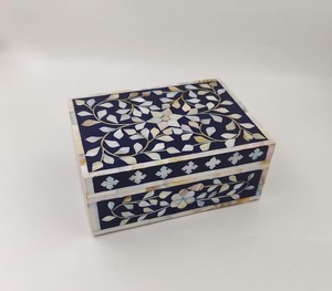 American Style MDF Jewelry Box With MOP & Resin Inlay Magnetic Closure Home Decor Households Item Jewelry Display Storage <b>Boxes</b> - Product Image 6