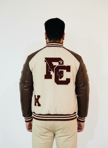 Chaqueta Universitaria Varsity de Alta Calidad de Fabricante OEM, Parches Bordados Personalizados, Mangas de Cuero, Chaqueta de Invierno para Hombre - Product Image 2