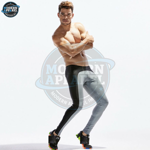 กางเกงเลกกิ้งกีฬาผู้ชายแบบรัดรูป แห้งเร็ว ยืดหยุ่น เหมาะสำหรับวิ่ง ออกกำลังกาย ฟิตเนส - Product Image 4