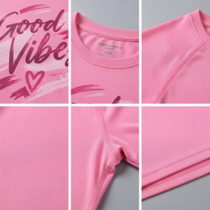 T-shirt de yoga à manches courtes pour femme, imprimé sur mesure, coupe ajustée, séchage rapide, idéal pour la gym et le sport - Product Image 6