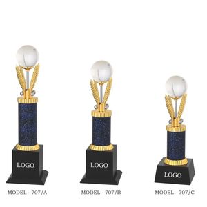 Customized Metal Trophy Set for First Second Third Place Winners with Logo Engraving - Product Image 2